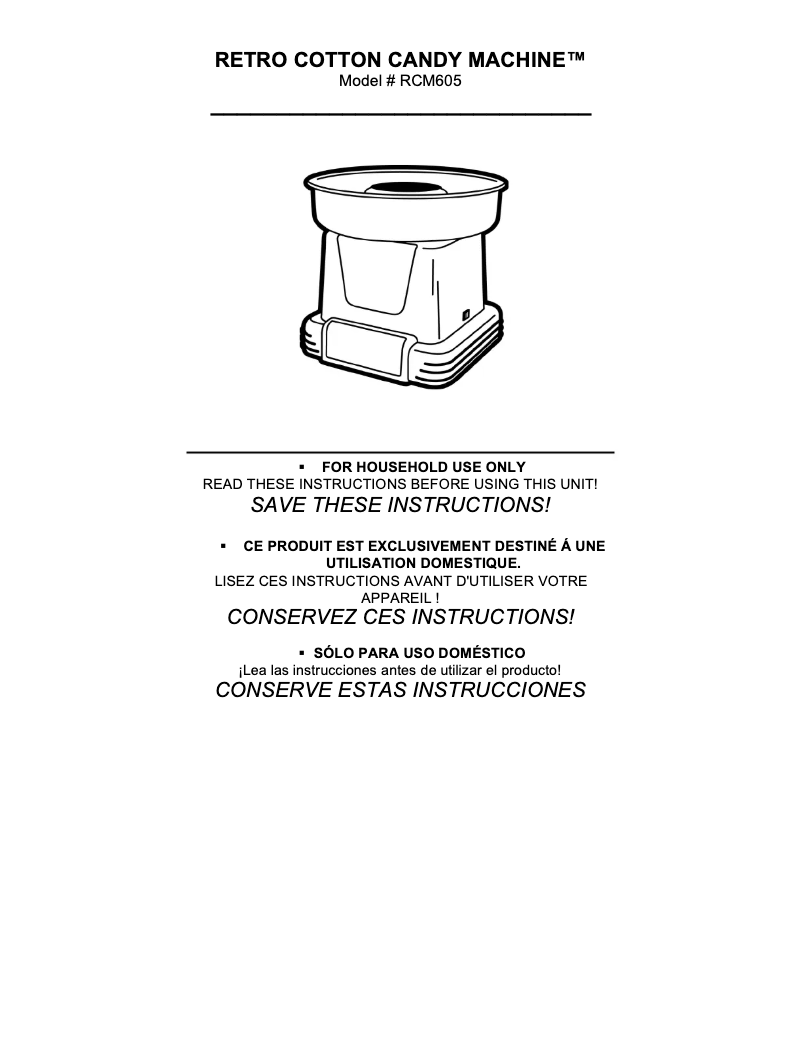 Página 1 del manual Manual de usuario Nostalgia RCM605