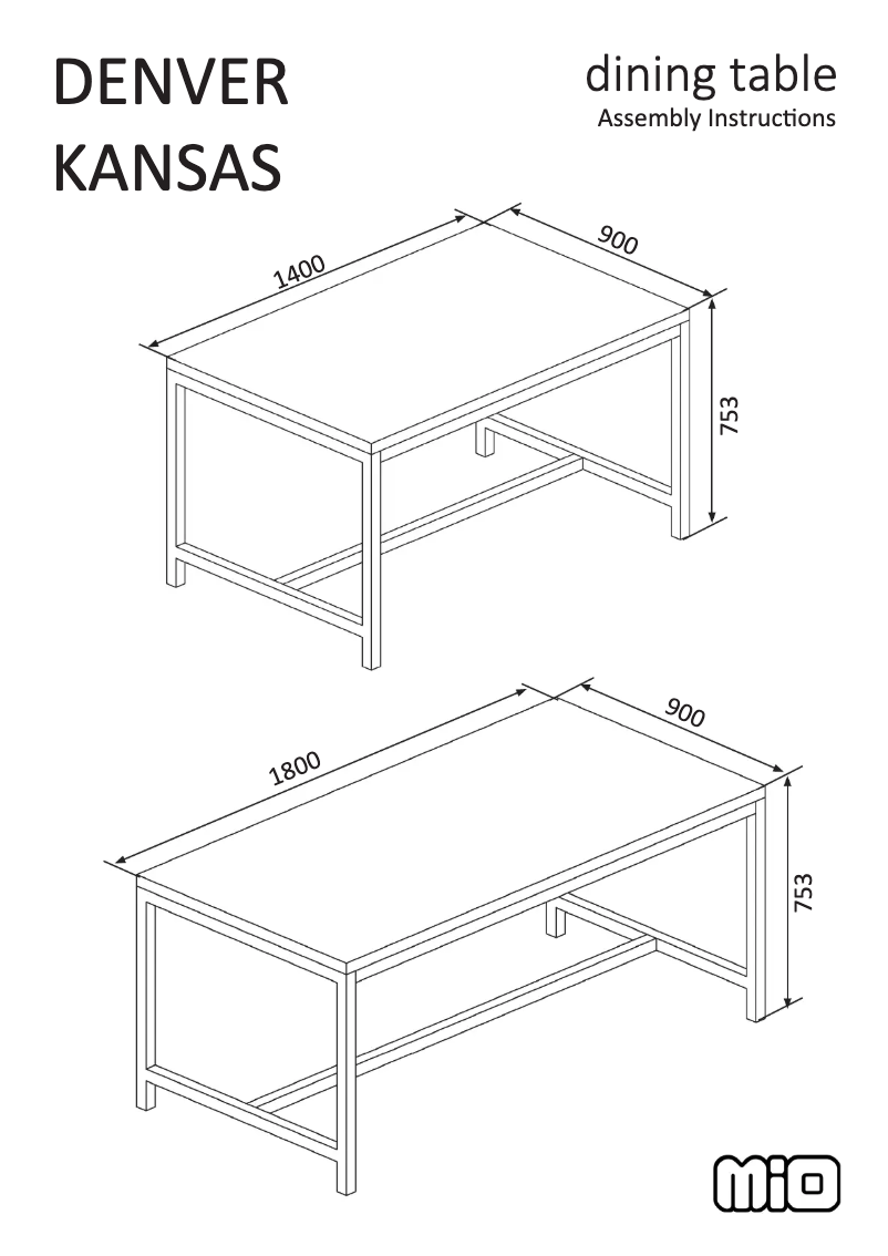 Page 1 de la notice Manuel utilisateur Mio Denver