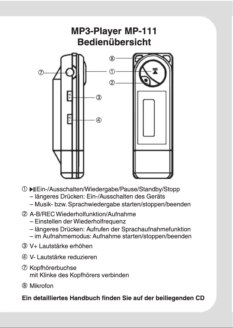 Page n°1 - Manuel utilisateur Teac MP-111
