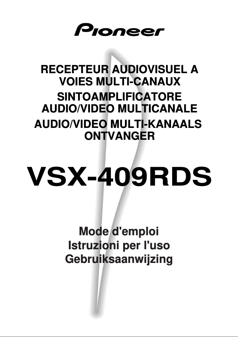 Image de la première page du manuel de l'appareil VSX-409RDS
