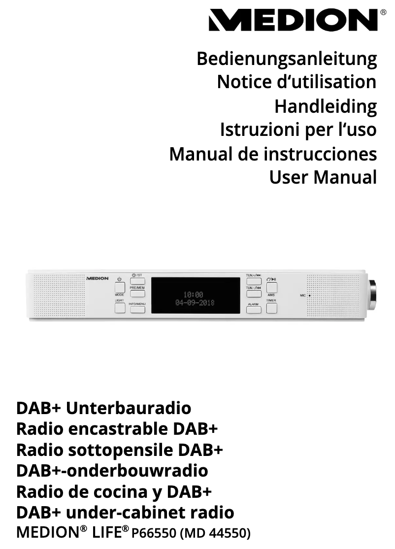 Page n°1 - Manuel utilisateur Medion LIFE P66550 (MD 44550)