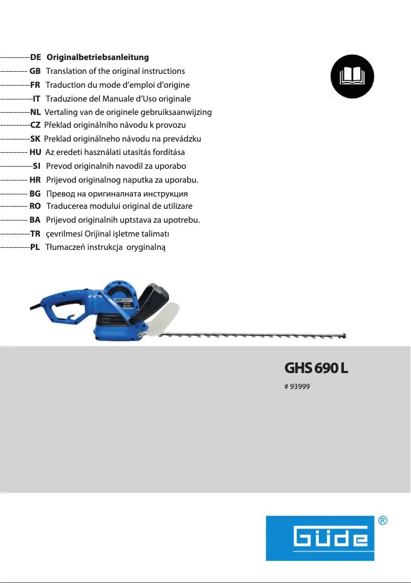 Page 1 de la notice Manuel utilisateur Güde GHS 690 L