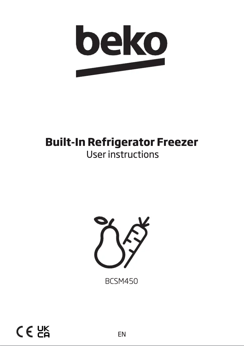 Page 1 de la notice Manuel utilisateur Beko BCSM450