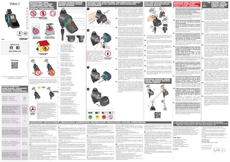 Page n°1 - Manuel utilisateur Claber Aquauno Video-2 8428