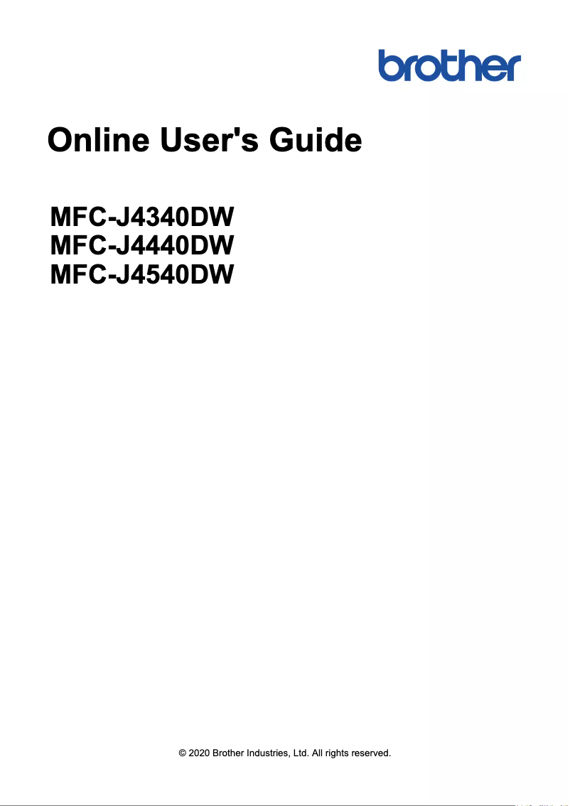 Page 1 de la notice Manuel utilisateur Brother MFC-J4350DW