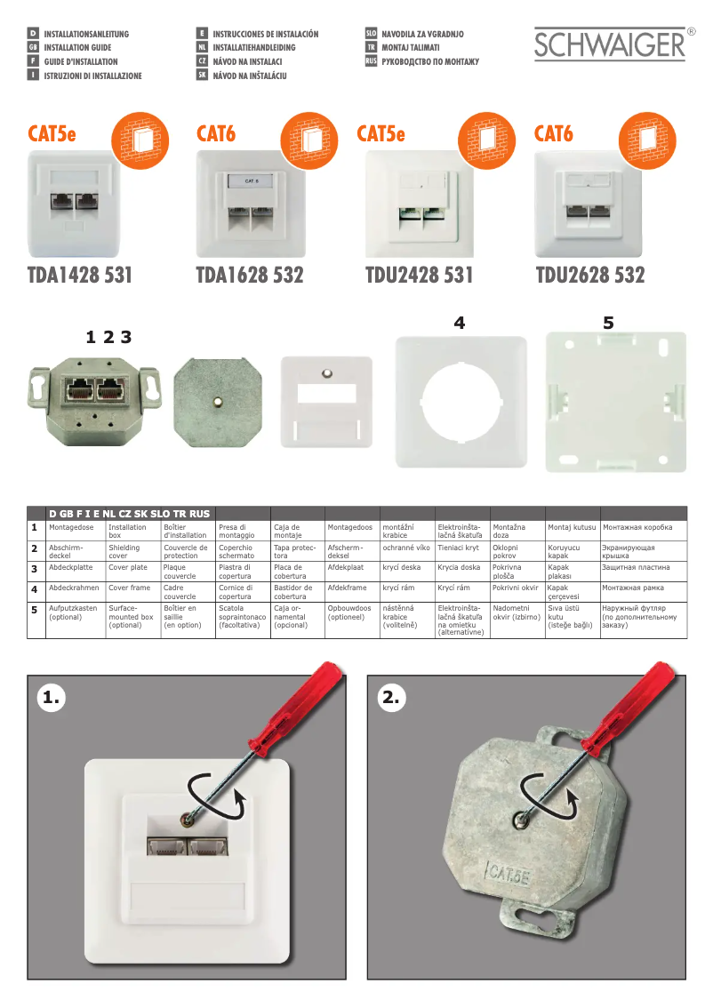 Page n°1 - Manuel utilisateur Schwaiger TDA1428 531