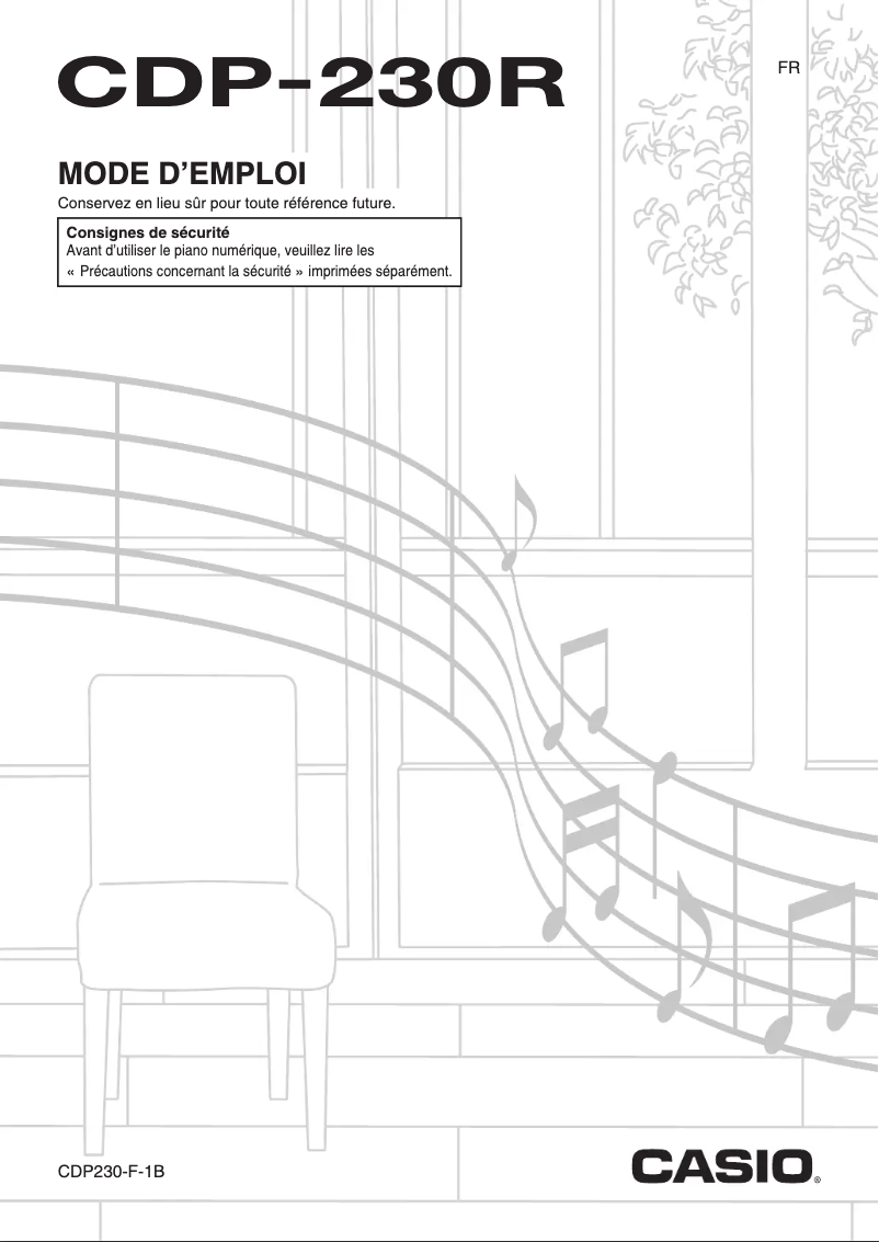 Page 1 de la notice Manuel utilisateur Casio CDP-230R