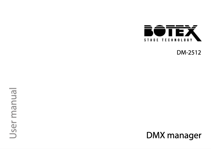 Page n°1 - Manuel utilisateur Botex DM-2512