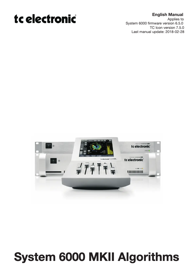 Image de la première page du manuel de l'appareil Mastering 6000 MKII