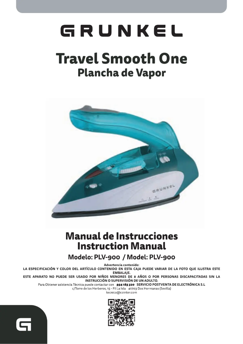 Page 1 de la notice Manuel utilisateur Grunkel PLV-900