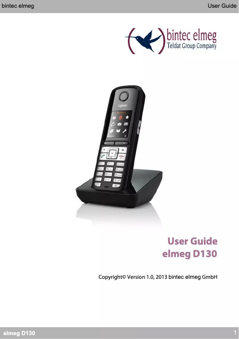 First page image of the manual for D130