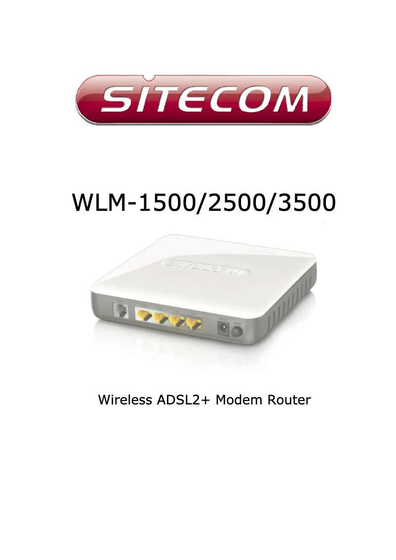 Page n°1 - Manuel utilisateur Sitecom WLM-1500