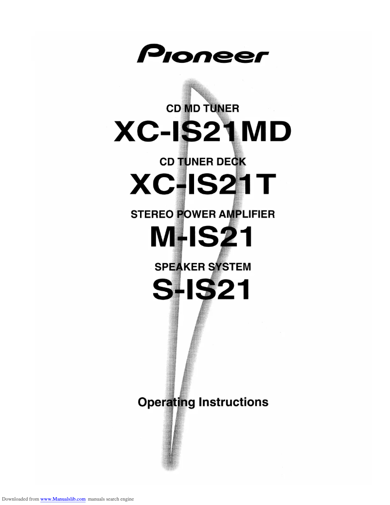 Page 1 de la notice Manuel utilisateur Pioneer IS-21MD