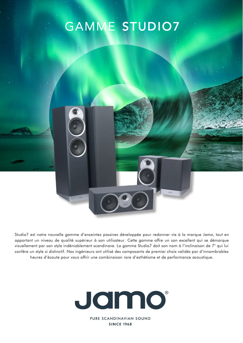 Page 1 de la notice Fiche technique Jamo S7-27F