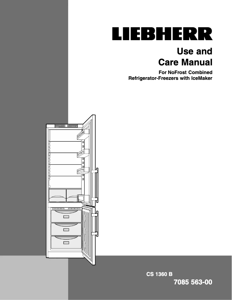 Page n°1 - Manuel utilisateur Liebherr CS 1360B