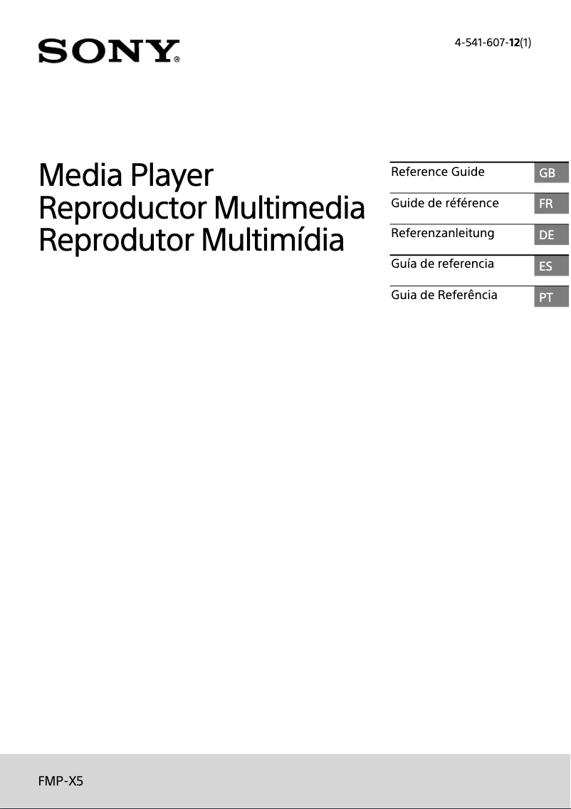 Image de la première page du manuel de l'appareil FMP-X5