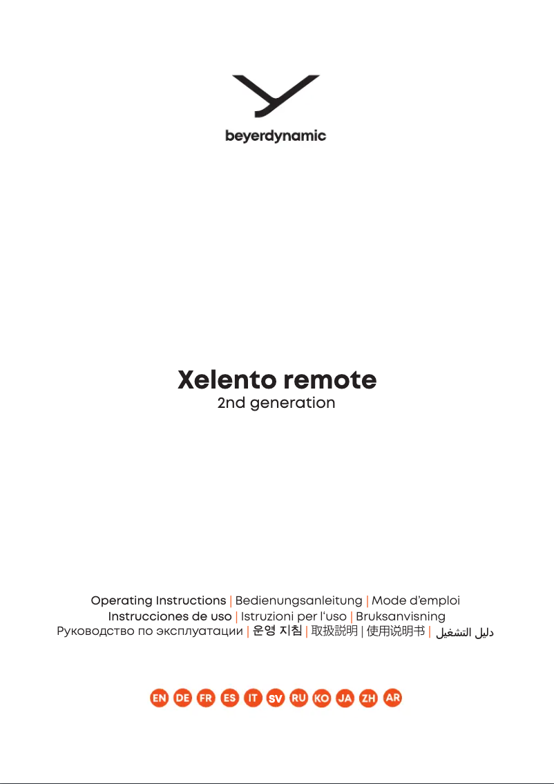 Image de la première page du manuel de l'appareil Xelento remote 2nd generation