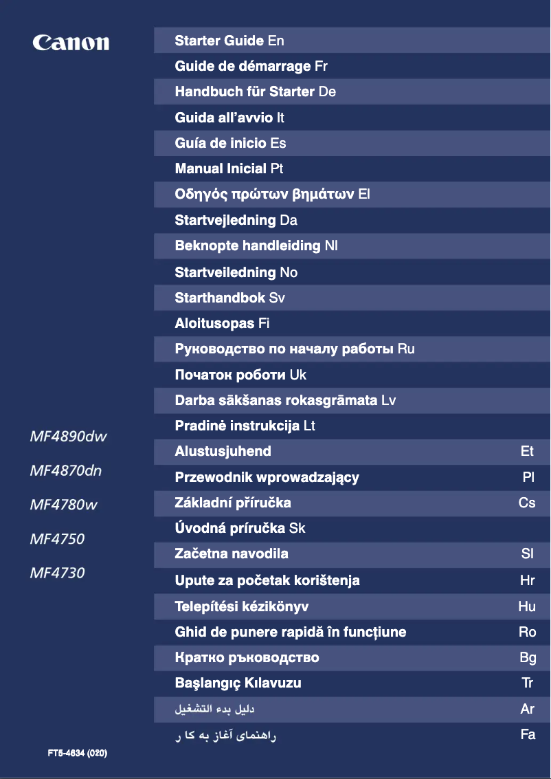 Page 1 de la notice Manuel utilisateur Canon i-SENSYS MF4870dn