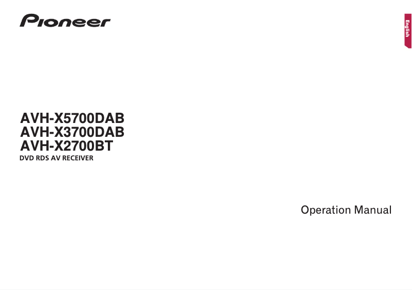 Page 1 de la notice Manuel utilisateur Pioneer AVH-X5750BT
