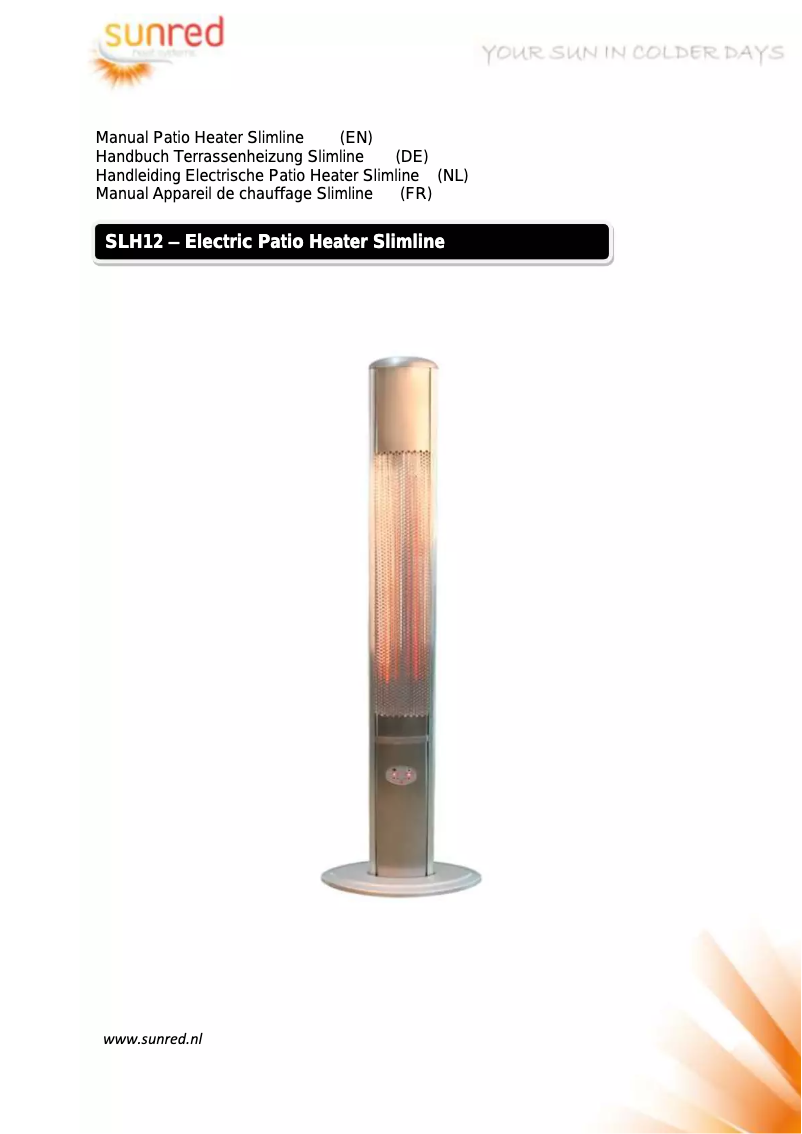 Page n°1 - Manuel utilisateur SunRed SLH12