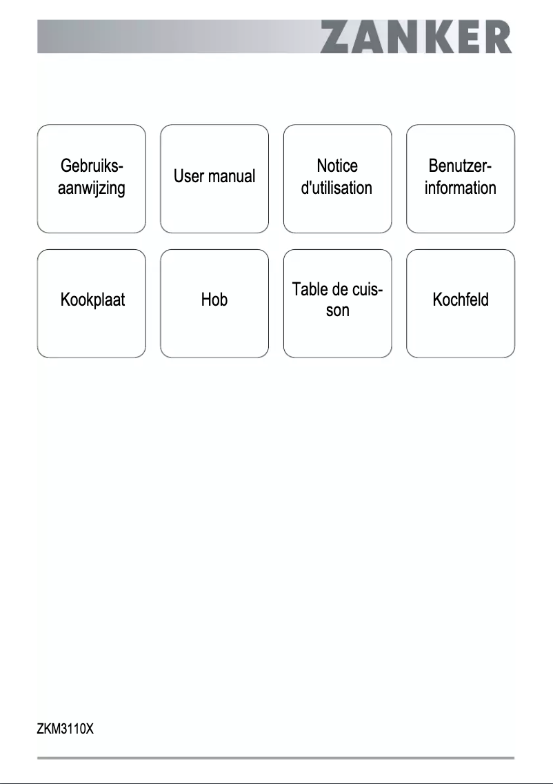 Page n°1 - Manuel utilisateur Zanker ZKM3110X