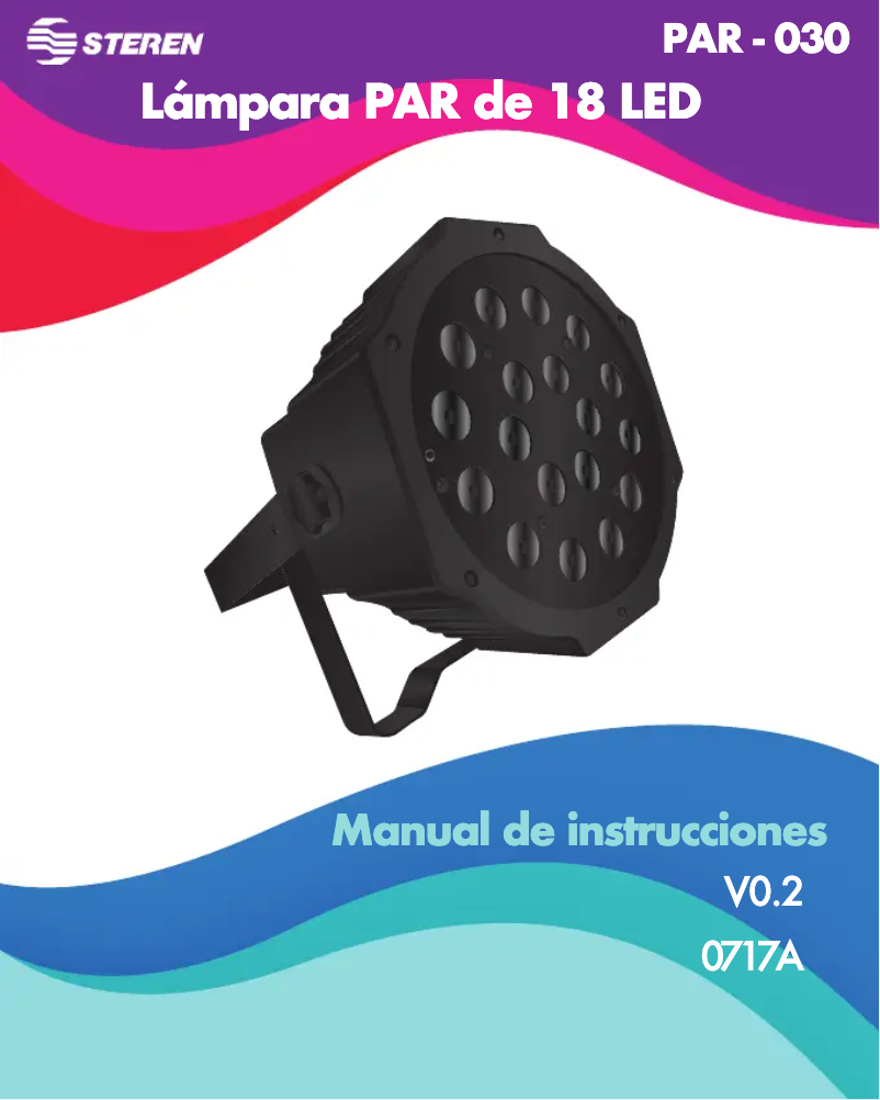 First page image of the manual for PAR-030