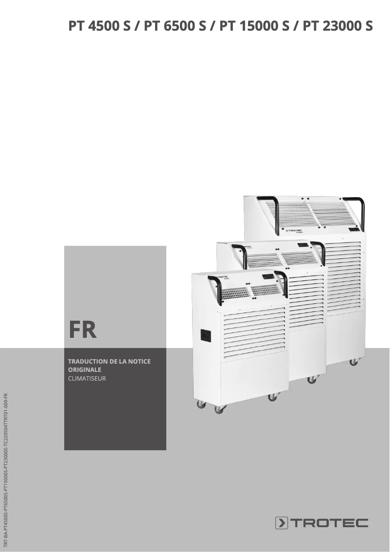 Page n°1 - Manuel utilisateur Trotec PT 23000 S