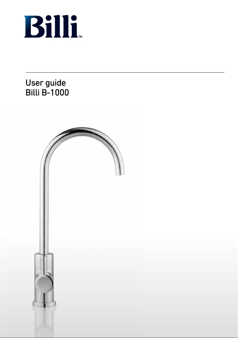 Page 1 de la notice Manuel utilisateur Billi B-1000