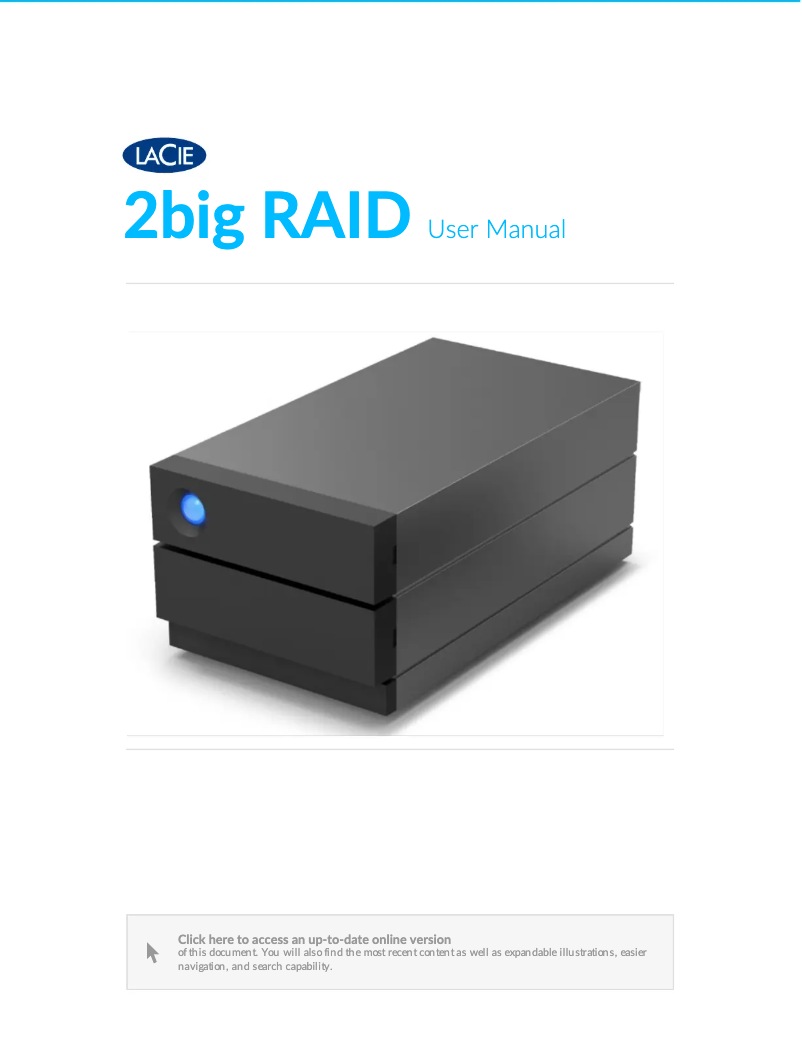 Page n°1 - Manuel utilisateur LaCie 2big RAID
