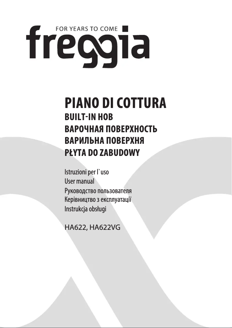Page 1 de la notice Manuel utilisateur Freggia HA622W