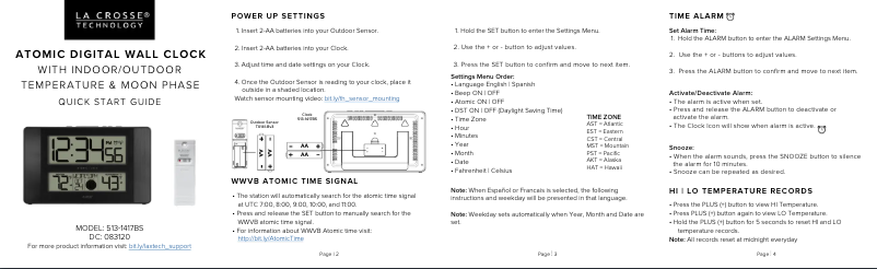 Image de la première page du manuel de l'appareil 513-1417BS