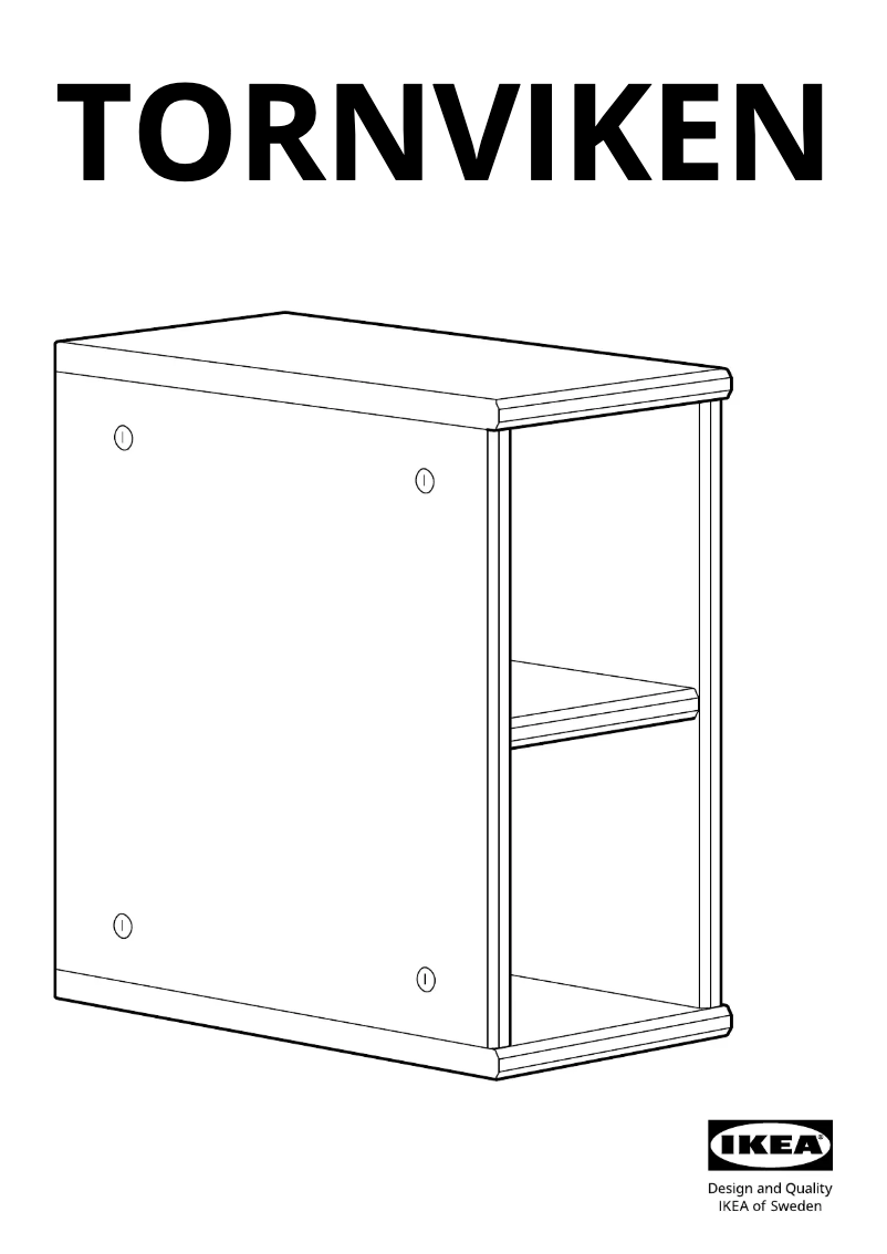 Page 1 de la notice Manuel utilisateur Ikea TORNVIKEN 603.589.92