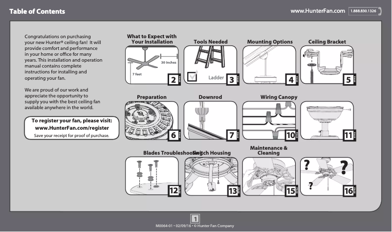 Página 1 del manual Manual de usuario Hunter Markham 54108