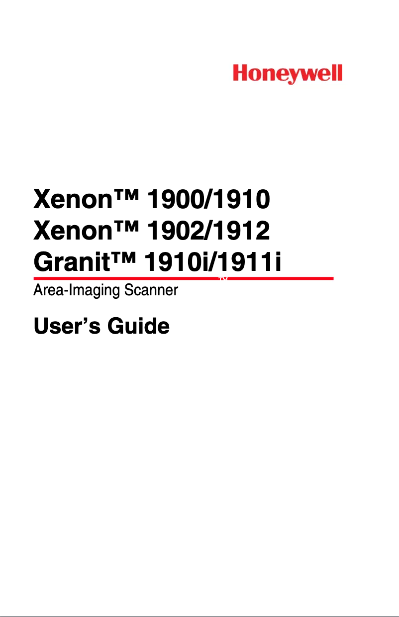 Page 1 de la notice Manuel utilisateur Honeywell Xenon 1900