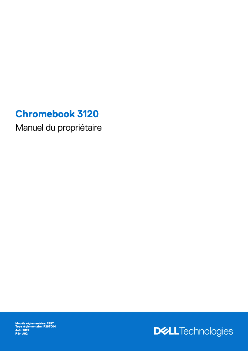 Image de la première page du manuel de l'appareil Chromebook 3120