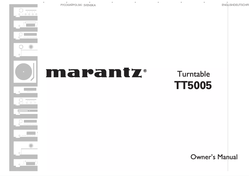 Page n°1 - Manuel utilisateur Marantz TT5005