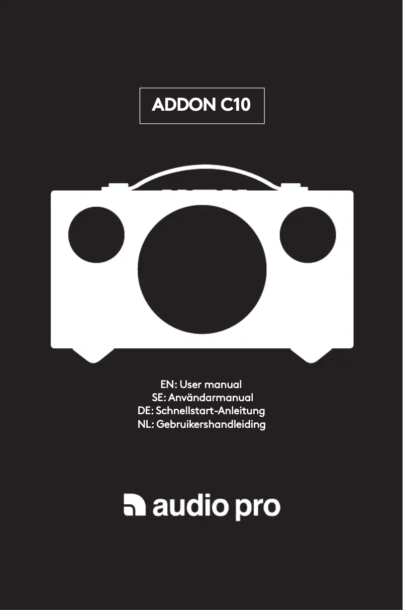 Page 1 de la notice Manuel utilisateur Audio Pro Addon C10