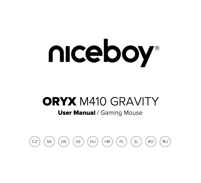 Page 1 of the manual User Manual Niceboy ORYX M410 Gravity