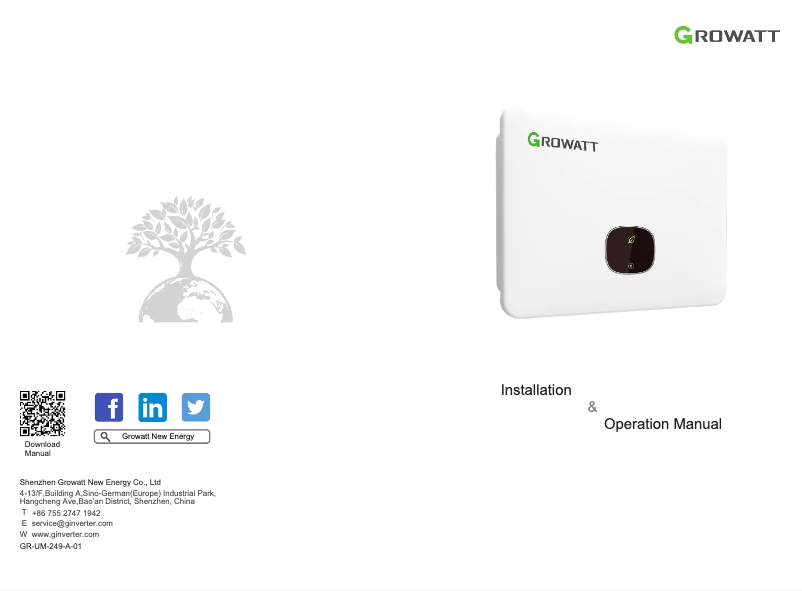 Image de la première page du manuel de l'appareil MID 17-25KTL3-X