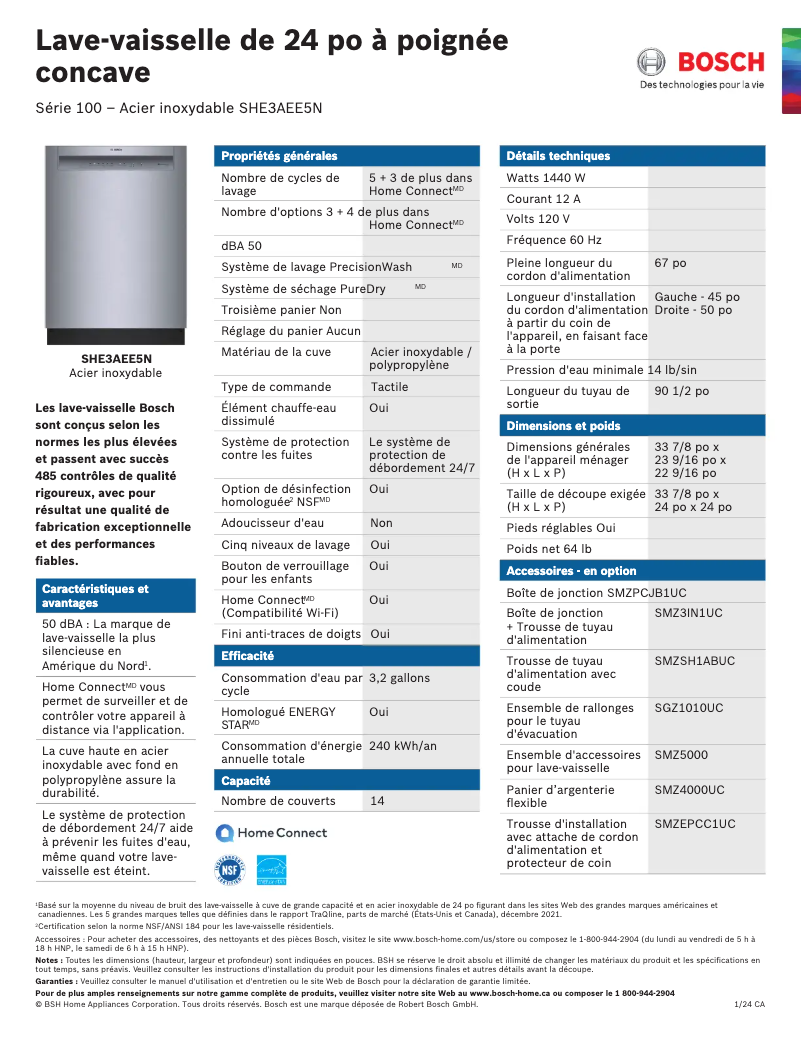 Imagen de la primera página del manual del dispositivo SHE3AEE5N