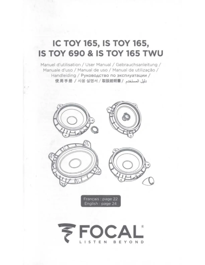 Página 1 del manual Manual de instrucciones Focal IS TOY 165