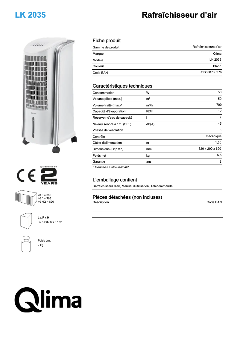 Image de la première page du manuel de l'appareil LK 2035