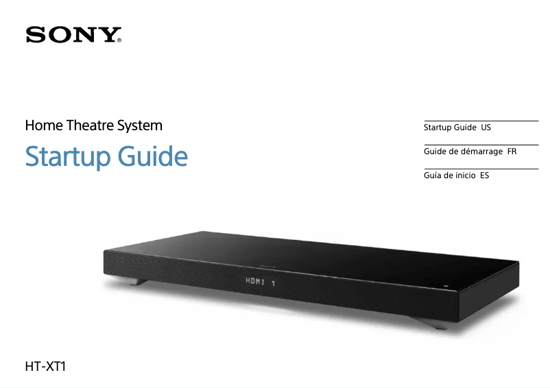 Page n°1 - Guide d'installation Sony HT-XT1