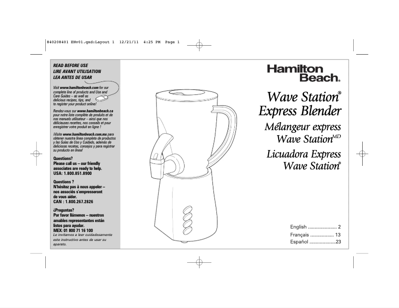 Image de la première page du manuel de l'appareil Wave Station Express 58614