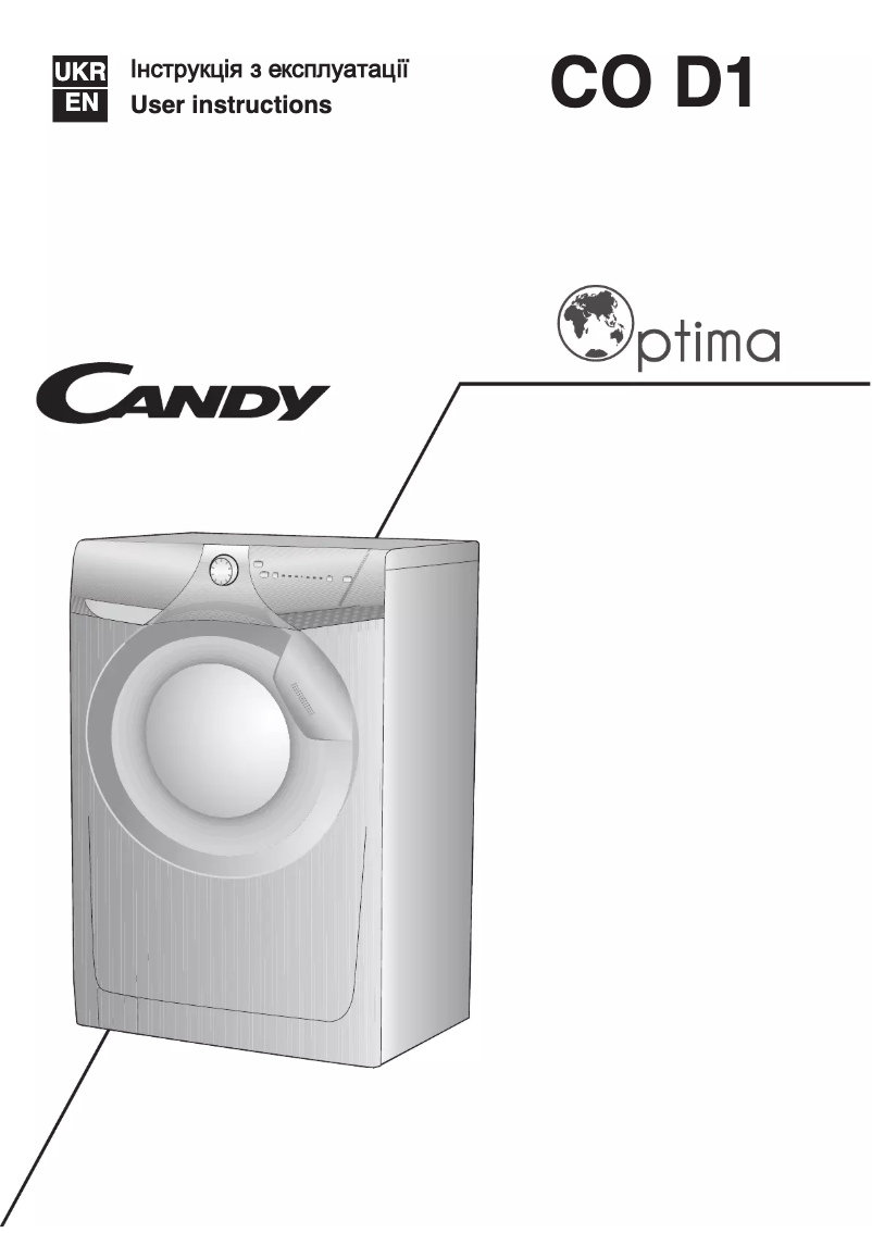 Page 1 de la notice Manuel utilisateur Candy CO 1081D1-S