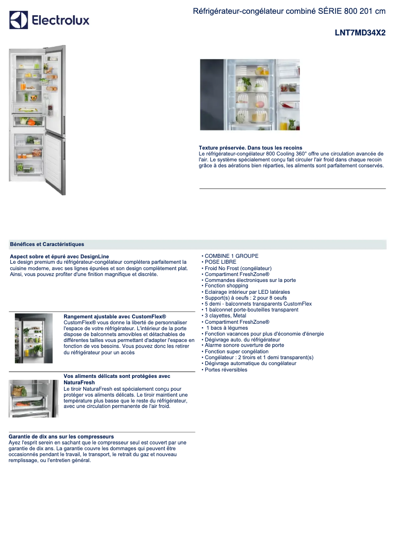 Image de la première page du manuel de l'appareil LNT7MD34X2