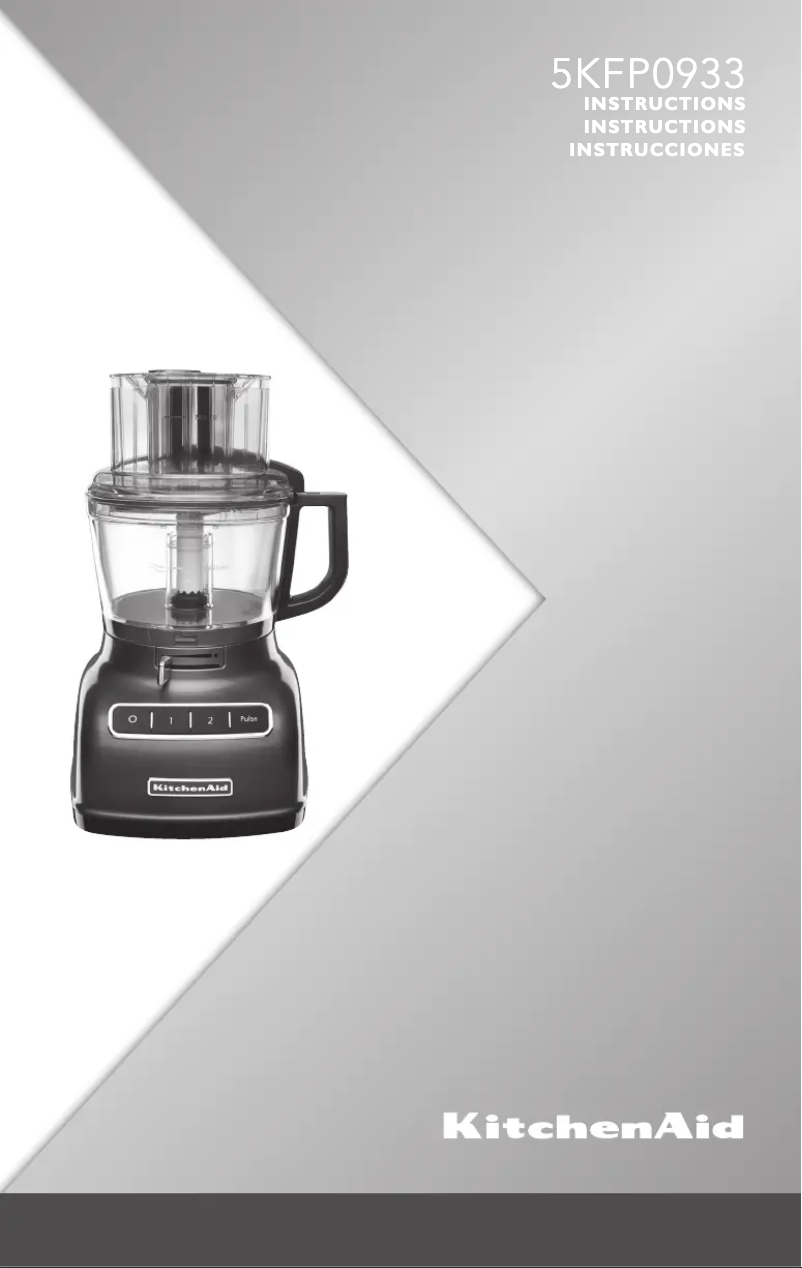 Page 1 de la notice Manuel utilisateur KitchenAid KFP0933
