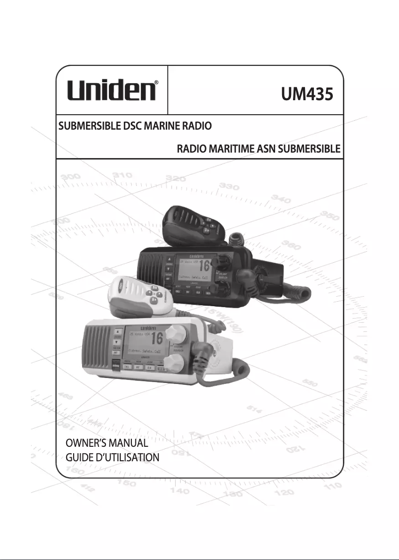 Page 1 de la notice Manuel utilisateur Uniden UM435