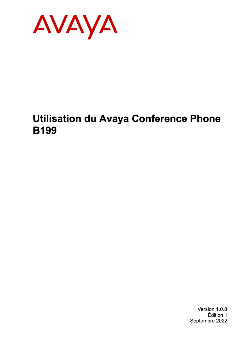 Image de la première page du manuel de l'appareil B109