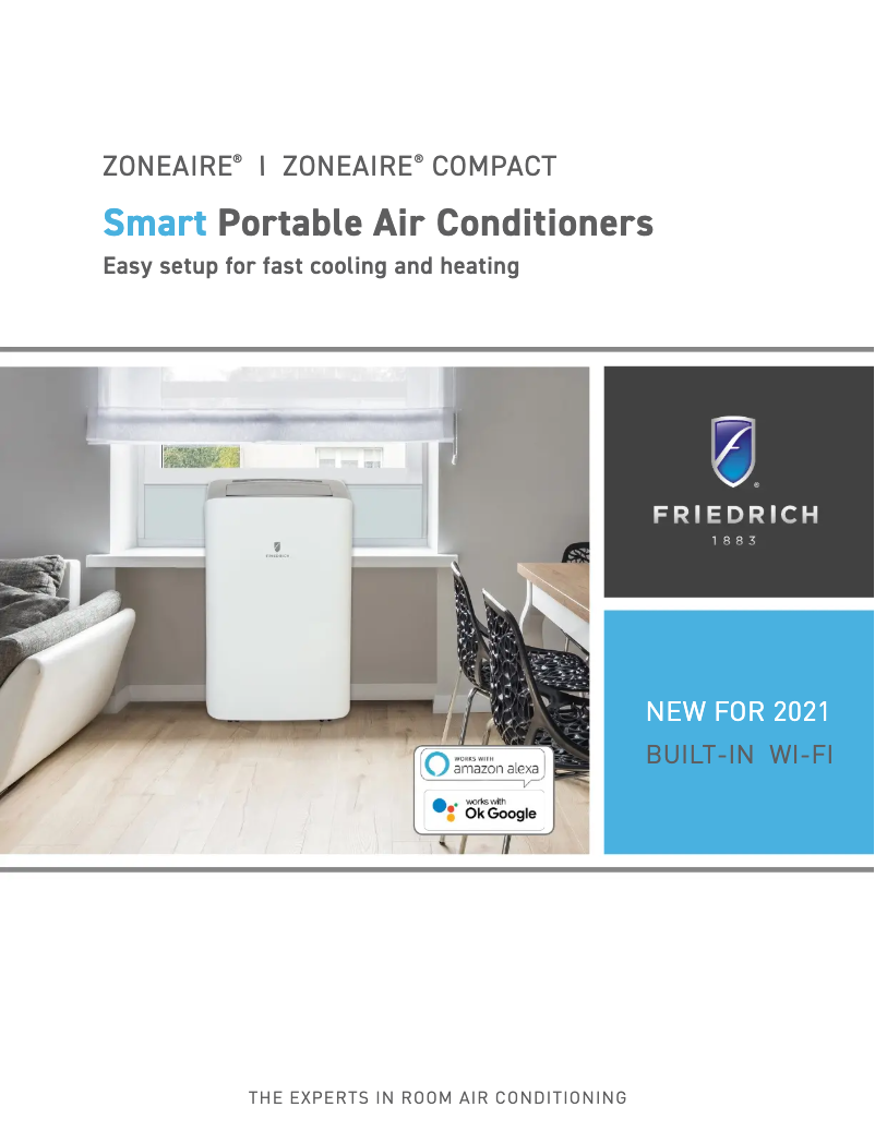 Page 1 de la notice Brochure Friedrich ZoneAire ZCP10SA